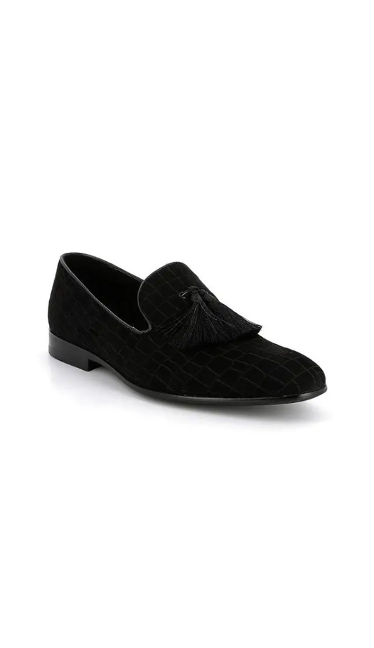 Croc Nero Tassello Loafer